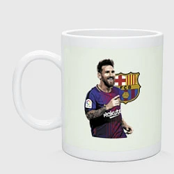 Кружка керамическая Lionel Messi Barcelona Argentina, цвет: фосфор