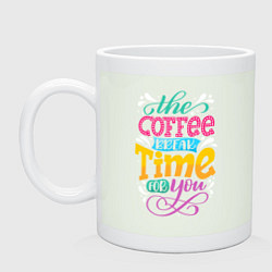 Кружка керамическая Coffee Time, цвет: фосфор