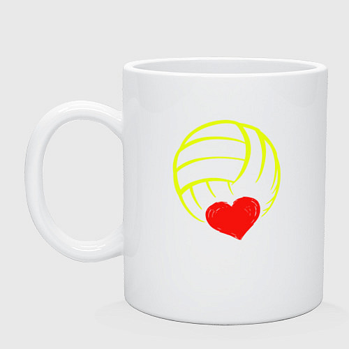 Кружка Volleyball Heart / Белый – фото 1