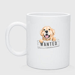 Кружка керамическая Dog Wanted, цвет: белый