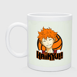 Кружка керамическая Haikyu Улыбка Хинаты, цвет: фосфор