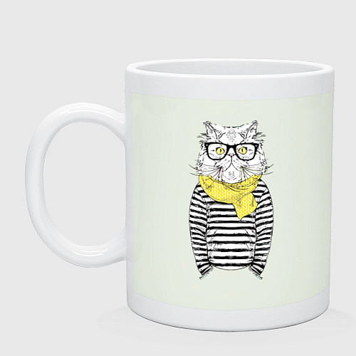 Кружка Hipster Cat / Фосфор – фото 1