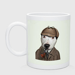 Кружка керамическая Собака Шерлок Холмс, цвет: фосфор