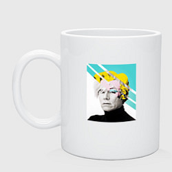 Кружка керамическая Энди Уорхол Andy Warhol, цвет: белый