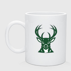 Кружка керамическая Bucks, цвет: белый