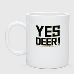 Кружка керамическая Yes Deer!, цвет: белый