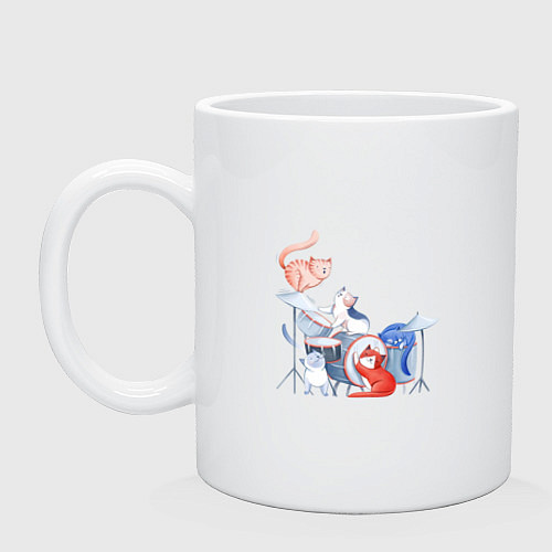 Кружка Кошачья группа / Белый – фото 1