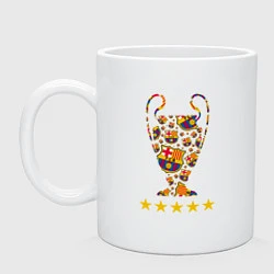 Кружка керамическая Barcelona Cup, цвет: белый
