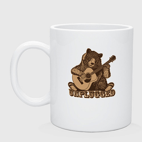 Кружка Медведь играет на гитаре / Белый – фото 1