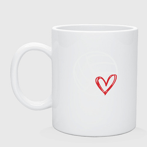 Кружка Love Volleyball / Белый – фото 1