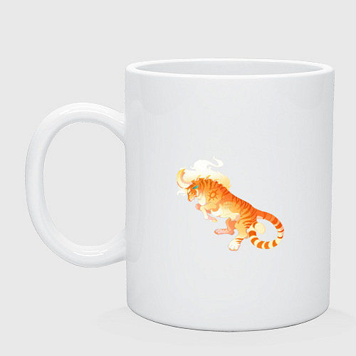 Кружка Тигр солнца / Белый – фото 1