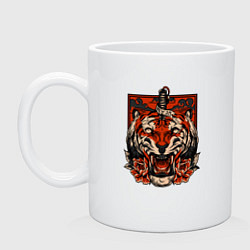 Кружка керамическая Red Tiger, цвет: белый