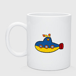Кружка керамическая Подводная лодка, цвет: белый
