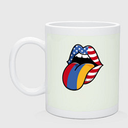 Кружка керамическая Армения - США, цвет: фосфор