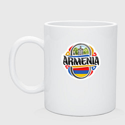 Кружка керамическая Великая Армения, цвет: белый