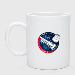 Кружка керамическая SPACE X CRS-5, цвет: белый