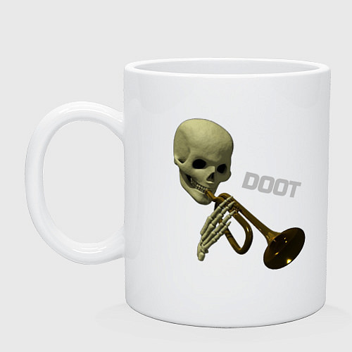 Кружка Дудец Trumpet Skull / Белый – фото 1