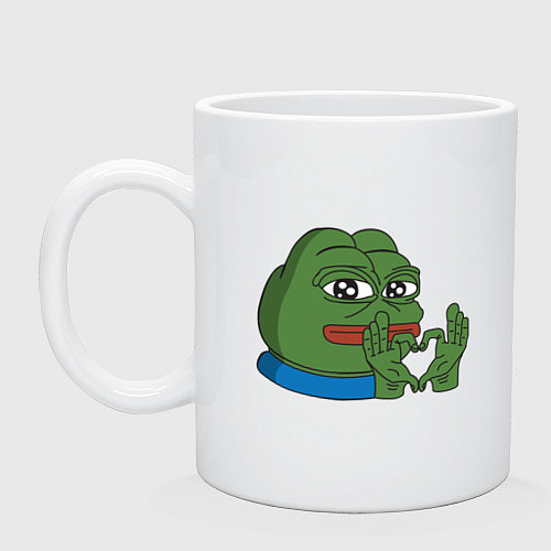 Кружка Pepe, pepe love, пепе лове / Белый – фото 1