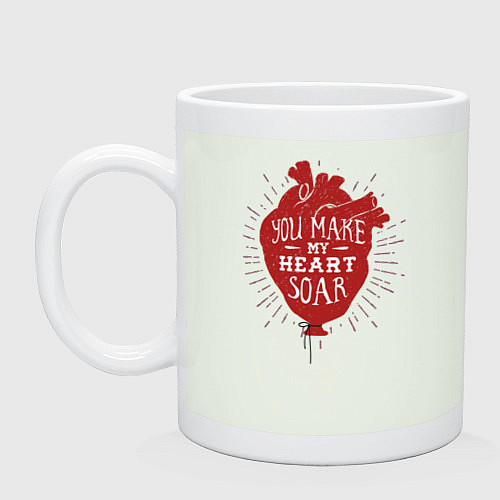 Кружка Сердце воздушный шар / Фосфор – фото 1