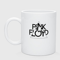 Кружка керамическая PINK FLOYD LOGO ПИНК ФЛОЙД, цвет: белый