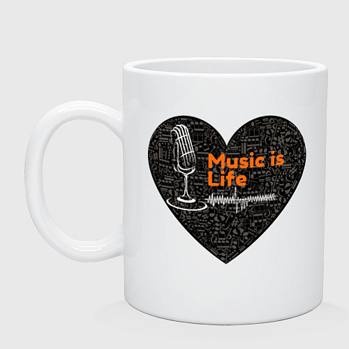 Кружка Пойте с каждым ударом сердца / Белый – фото 1