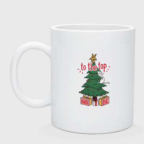 Кружка Cat on the tree / Белый – фото 1