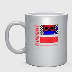 Кружка керамическая GANGSH*T, цвет: серебряный