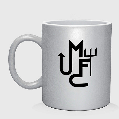 Кружка Манчестер Юнайтед минимализм / Серебряный – фото 1