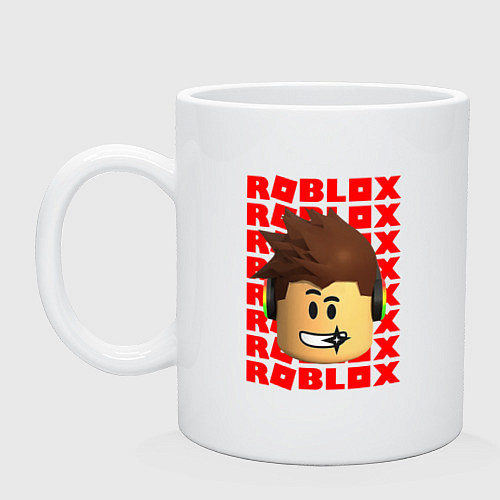 Кружка ROBLOX RED LOGO LEGO FACE / Белый – фото 1