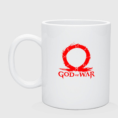 Кружка GOD OF WAR RED LOGO RAGNAROK / Белый – фото 1