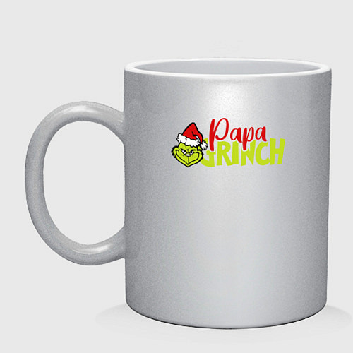 Кружка Papa Grinch Family / Серебряный – фото 1