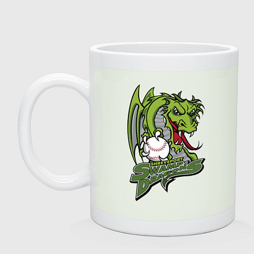 Кружка Shreveport swamp dragons - baseball team / Фосфор – фото 1