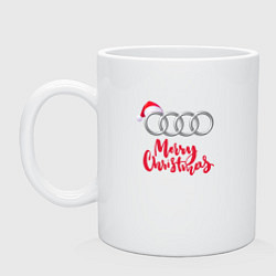 Кружка керамическая AUDI MERRY CHRISTMAS, цвет: белый