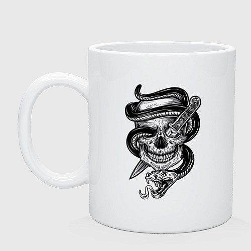 Кружка Snake skull / Белый – фото 1