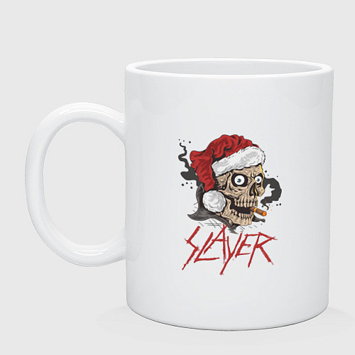 Кружка SLAYER SKULL SANTA NEW YEAR / Белый – фото 1