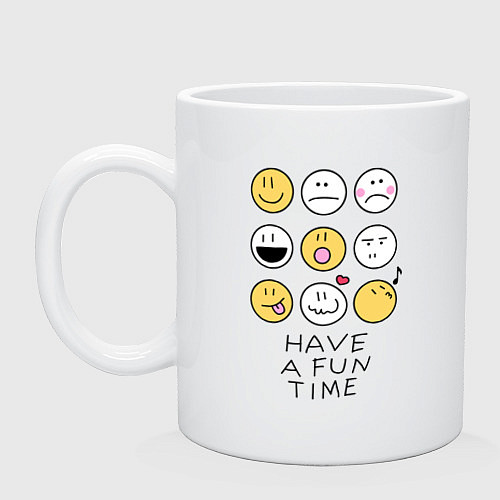 Кружка Have a fun time - emoji / Белый – фото 1