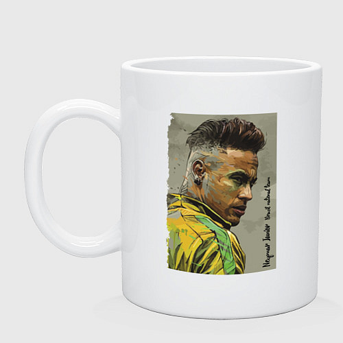 Кружка Neymar Junior - Brazil national team / Белый – фото 1