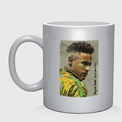 Кружка керамическая Neymar Junior - Brazil national team, цвет: серебряный