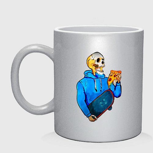 Кружка Крутой Скилет АРТ / Серебряный – фото 1