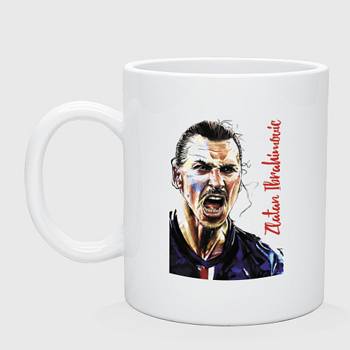 Кружка Zlatan Ibrahimovich - striker, Milan / Белый – фото 1