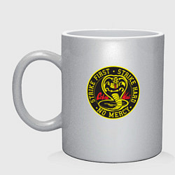 Кружка керамическая Кобра Кай Большое Лого, цвет: серебряный