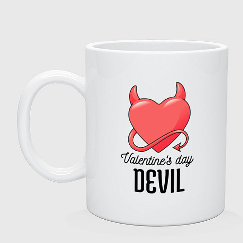 Кружка Valentines Day Devil / Белый – фото 1