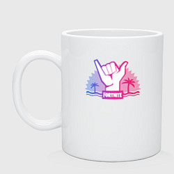 Кружка керамическая Летний форт, цвет: белый