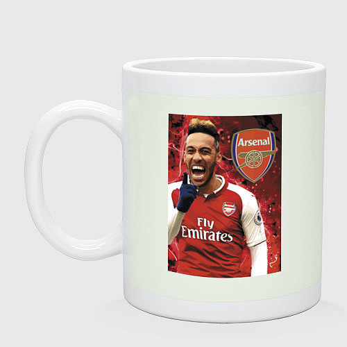 Кружка Arsenal, Pierre-Emerick Aubameyang / Фосфор – фото 1