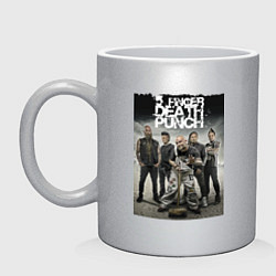 Кружка керамическая Five Finger Death Punch!, цвет: серебряный