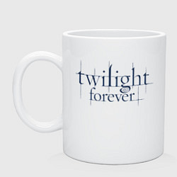 Кружка керамическая Logo Twilight, цвет: белый