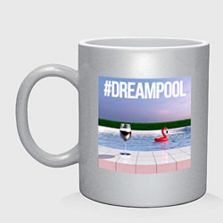 Кружка керамическая Dream Pool, цвет: серебряный
