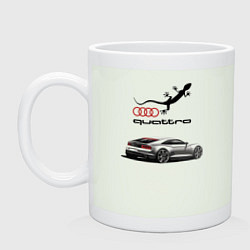 Кружка керамическая Audi quattro Lizard, цвет: фосфор