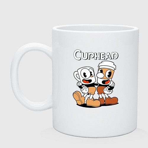 Кружка Cuphead 2 чашечки / Белый – фото 1