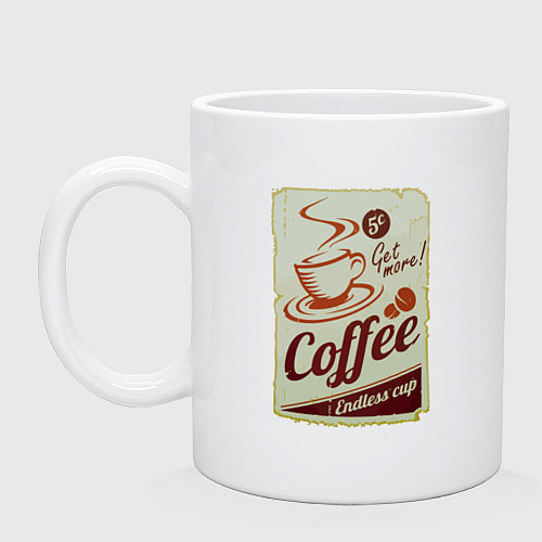 Кружка Coffee Cup Retro / Белый – фото 1